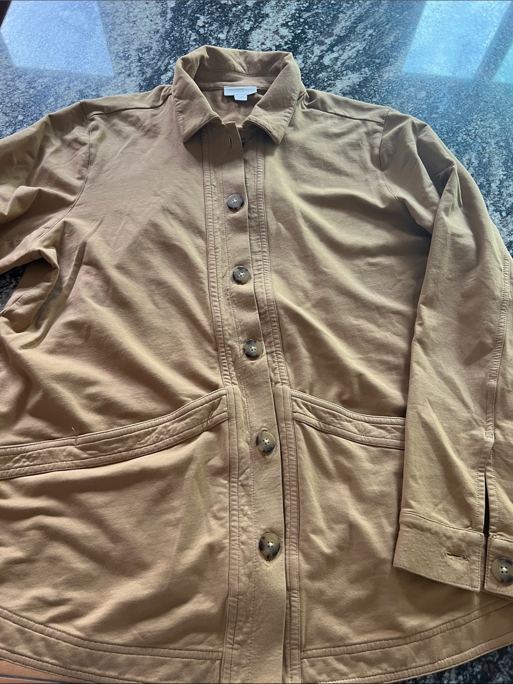 J. Jill Tan Button-Front Jacket